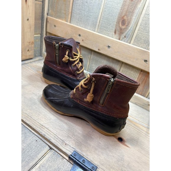 US6 Sperry Top Sider STS91176 Saltwater Rain Duck Boots Waterproof - Picture 7 of 8